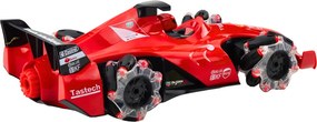 LEAN Toys Športové auto, pretekárske auto, diaľkovo ovládané RC, efekt dymu, 2,4 GHz, červené