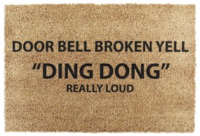 Rohožka z kokosového vlákna 40x60 cm Yell Ding Dong – Artsy Doormats