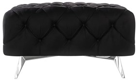 Čierna zamatová podnožka Chelsea – Ropez