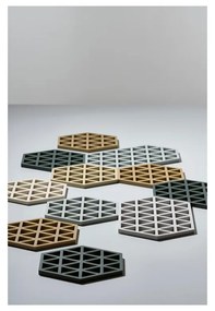 Svetlosivá silikónová podložka pod horúce nádoby Zone Triangles