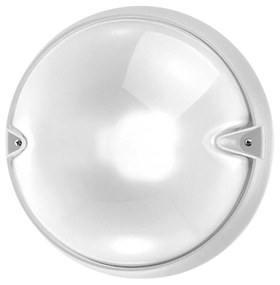 Okrúhle vonkajšie nástenné svietidlo CHIP biele