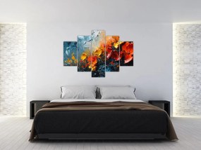 Obraz - Abstraktná maľba kvetov III. (150x105 cm)