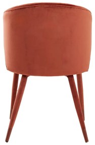 Svetločervené čalúnené jedálenské kreslá v súprave 2 ks Kosaka – Light &amp; Living