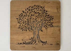 Podsvietený obraz strom Dub na batériu