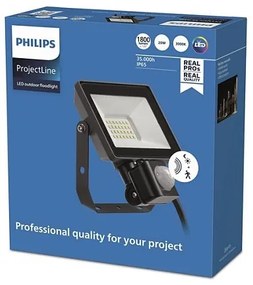 Philips - LED Vonkajší reflektor so senzorom PROJECTLINE LED/20W/230V IP65 3000K