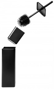 Erga Fonti, WC kefa na postavenie so silikónovou kefou, čierna, ERG-YKA-P.FONTI-SILKA-FB