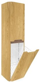 Kúpeľňová skrinka vysoká s košom na bielizeň SAT Fusion 40x149x33 cm dub medový mat SATFUSIONV40DMK, 1 ks