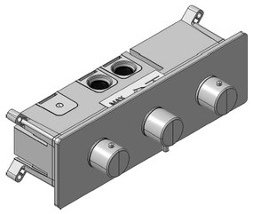 Alpi Allen - Sprchová termostatická podomietková batéria s troma vývodmi, chróm AL98L169CR