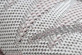 Koberec SISAL SION palmové listy, tropický 2837 ecru / ružový