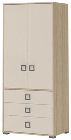 Skriňa 2D3S Kiki G23-BK/KI-01 beech/sand