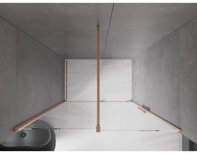 Mexen Velar, posuvné dvere do otvoru 140x200 cm, 8mm číre sklo, medená matná, 871-140-000-01-65