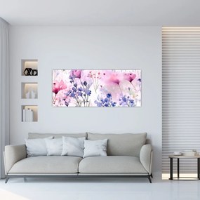 Obraz - Akvarelová lúka (120x50 cm)