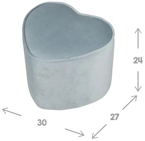 Svetlo modrý zamatový detský puf Lil Sofa – Roba