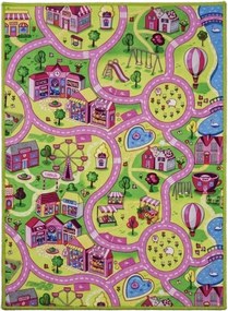 Associated Weavers, Detský kusový koberec cesty Sweet Town, 160x230, viacfarebná, detská izba