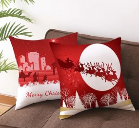 Obliečka na vankúš 3D Merry Christmas zelená