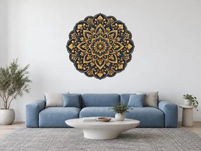 Královská zlatomodrá mandala arch 46 x 45 cm