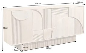 Komoda 44060 170cm Art Deko Drevo Mango  - Komfort-nábytok