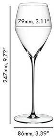 Riedel Veloce Champagne poháre 327 ml 2 ks