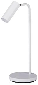 KANLUX Stmievateľná stolná LED lampa LEADIE, 4,6 W, teplá biela-studená biela, biela