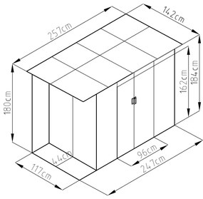 CHESTER A domček 257x142x184