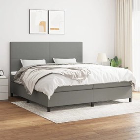 Boxspring posteľ s matracom tmavosivá 200x200 cm látka 3141642