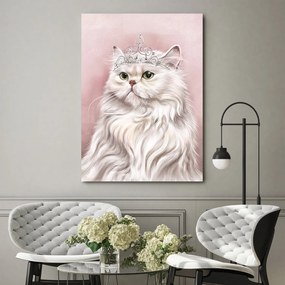 Gario Obraz na plátne Biela kráľovská mačka Rozmery: 40 x 60 cm