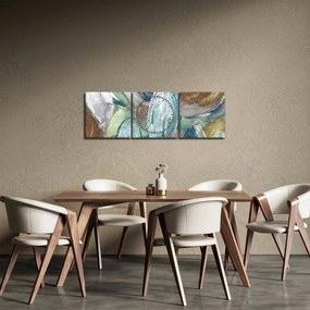 Obraz - Abstraktné maľba postavy (s hodinami) (90x30 cm)