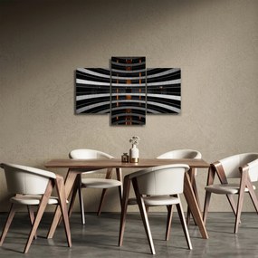 Abstraktný obraz - budova (90x60 cm)