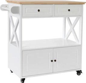 XXXLutz SERVÍROVACÍ VOZÍK, biela, 88/88/47 cm MID.YOU - Barový nábytok - 001713013701