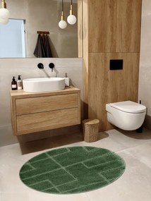 Kúpeľňový koberček SUPREME LINES línie, zelený kruh