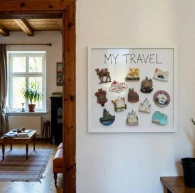 Toptabule.sk Biela tabuľa na magnetky v drevenom bielom ráme COLOR 200x100 cm
