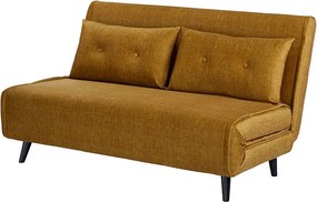 Dizajnová rozkladacia pohovka Bleddyn 140 cm horčicový zamat