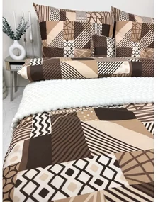 Bavlnené obliečky Patchwork Natural – 140x200 + 70x90 cm, 100 % bavlna, zipsové zapínanie, OEKO-TEX, -50 % zľava