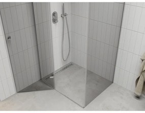 Mexen Roma, sprchovací kút 70 (dvere) x 90 (stena) cm, 6mm číre sklo, chrómový profil, 854-070-090-01-00