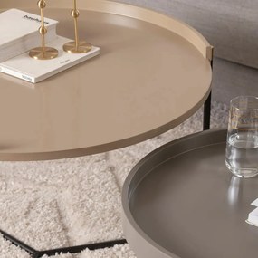 Skladací stôl Mandy Beige, 2 ks