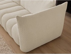 Béžová rohová pohovka z textílie buklé (ľavý roh/s leňoškou) Azra – Bobochic Paris