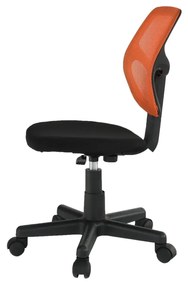 Tempo Kondela Otočná stolička, oranžová/čierna, MESH