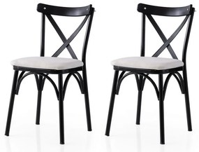 Súprava jedálenských stoličiek Ekol White and Black, 2 ks