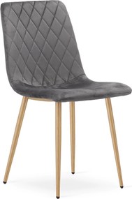 Kreslo TURIN - tmavosivý zamat