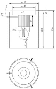 Globo 15904DA - Stropné svietidlo TULIVAR 1xE27/40W/230V pr. 18 cm hnedá
