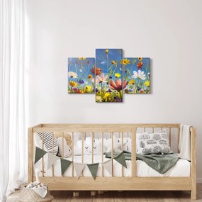 Maľovaný obraz rozkvitnutej lúky (90x60 cm)