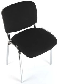 Konferenčná stolička Viva N, chrómované nohy, čierna