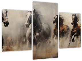 Obraz - Olejomaľba koní (90x60 cm)
