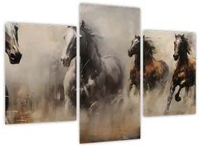 Obraz - Olejomaľba koní (90x60 cm)