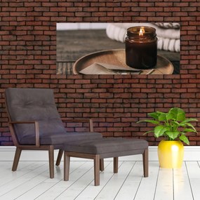 Obraz - Horiaca sviečka (120x50 cm)