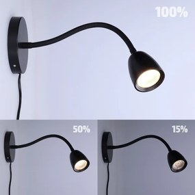 Solight WO54-B - LED Stmievateľná nástenná lampička LED/4W/230V čierna