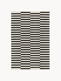 Ručne tkaný pruhovaný kelímový koberec Donna