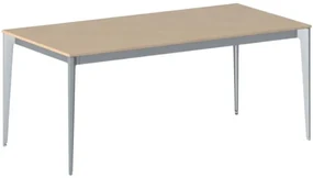 Kancelársky stôl PRIMO ACTION, sivostrieborná podnož, 1800 x 900 mm, buk