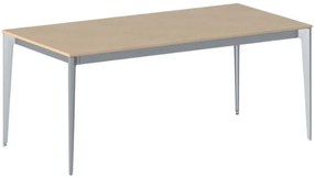 Kancelársky stôl PRIMO ACTION, sivostrieborná podnož, 1800 x 900 mm, buk