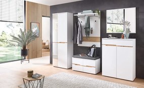 Predsieňový šatníkový panel Memphis, biely/dub artisan